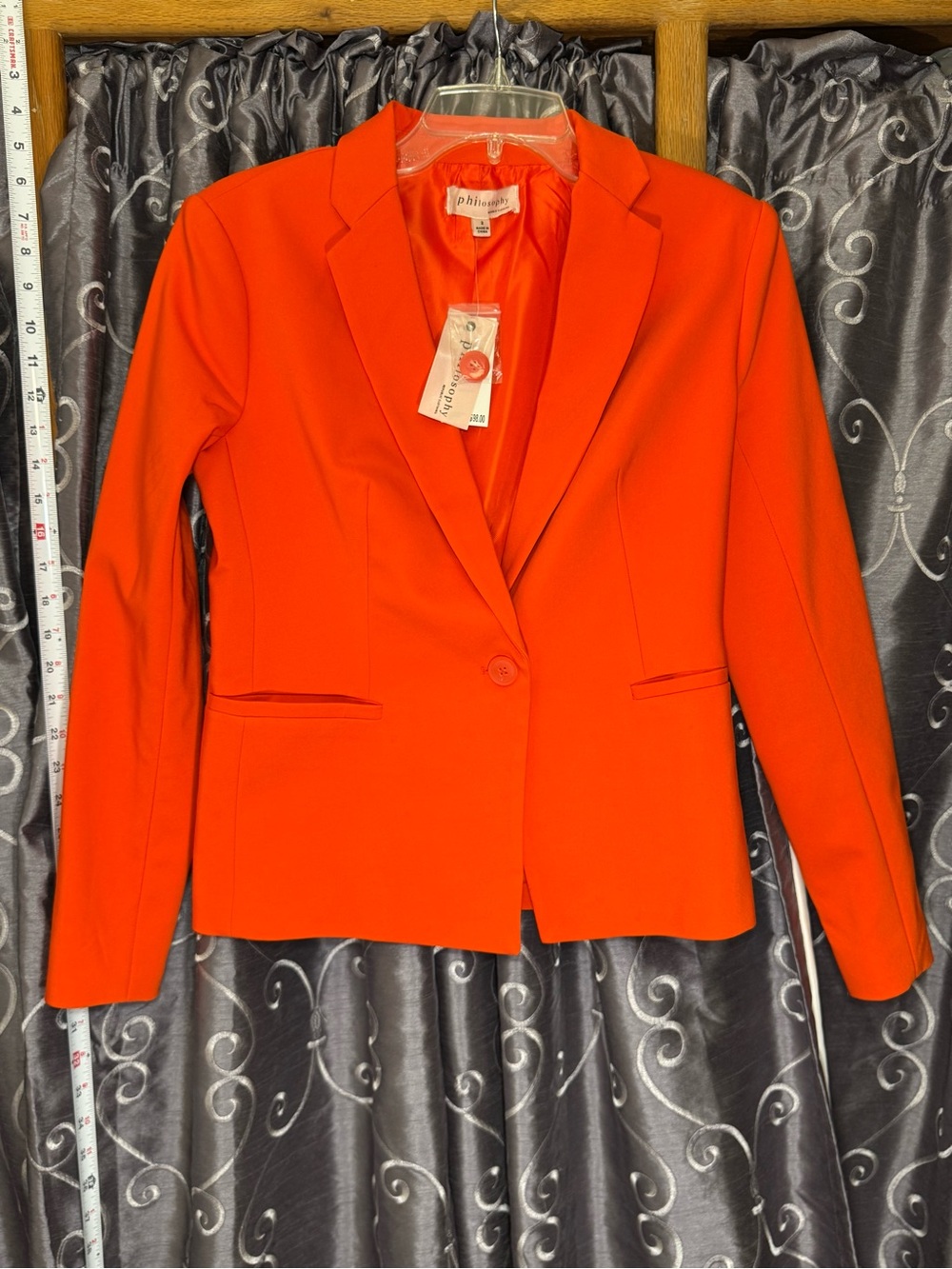 Philosophy Vibrant Orange Single-Button Blazer